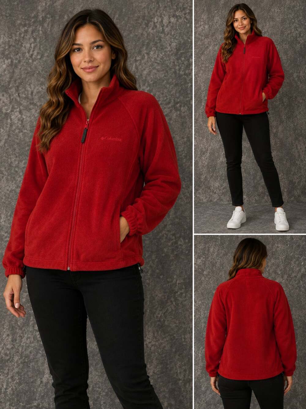 Columbia Women's Benton Springs Full Zip Fleece Jacket Red